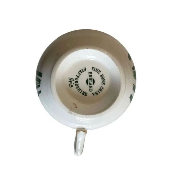 TeaCup Vintage‎ Staffordshire Fine Bone China English IRIS Pattern Set 3 Piece - Picture 10 of 12